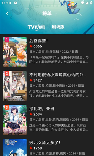 四次元动漫界面展示
