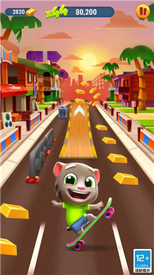 汤姆猫跑酷无敌版破解版内置菜单下载_汤姆猫跑酷无敌版无限金币无限钻石无限鞭炮下载v7.5.1.7076 无限钻石版 运行截图5