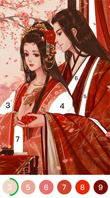 乐涂数字填色游戏界面截图