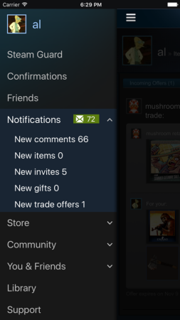 Steam安卓客户端主界面