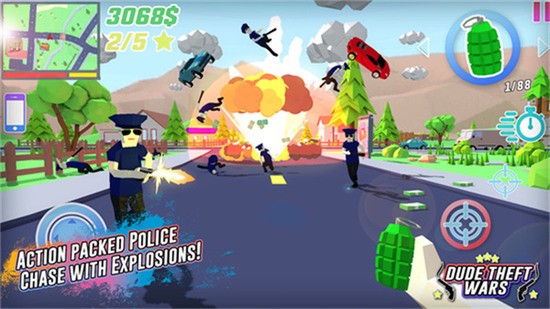 恶人兄弟战争内置修改器下载-恶人兄弟战争中文破解版下载(Dude Theft Wars)v0.9.0.3 安卓版 运行截图2