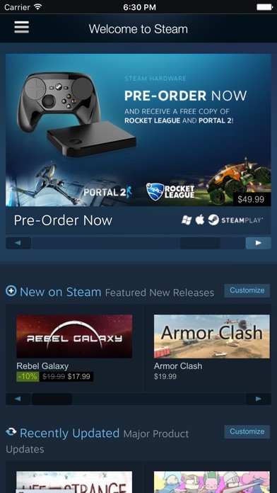 Steam手机版安卓下载-Steam官方安卓版下载v2.3.12 中文版 运行截图1