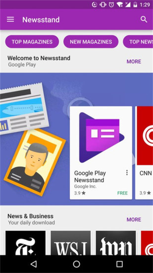 Google Play Store应用推荐与分类界面